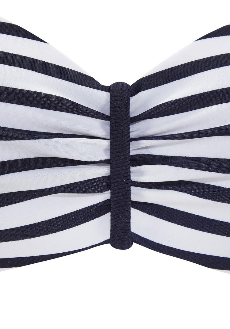 VENICE BEACH VENICE BEACH Bandeau-Bikini-Top Bikini Oberteil Damen - marine-wei&szlig; - 1 | SportScheck