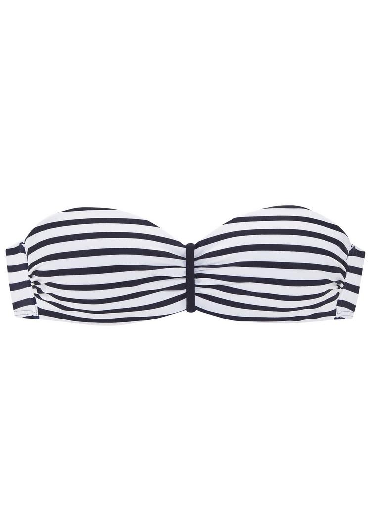 VENICE BEACH VENICE BEACH Bandeau-Bikini-Top Bikini Oberteil Damen - marine-wei&szlig; - 2 | SportScheck