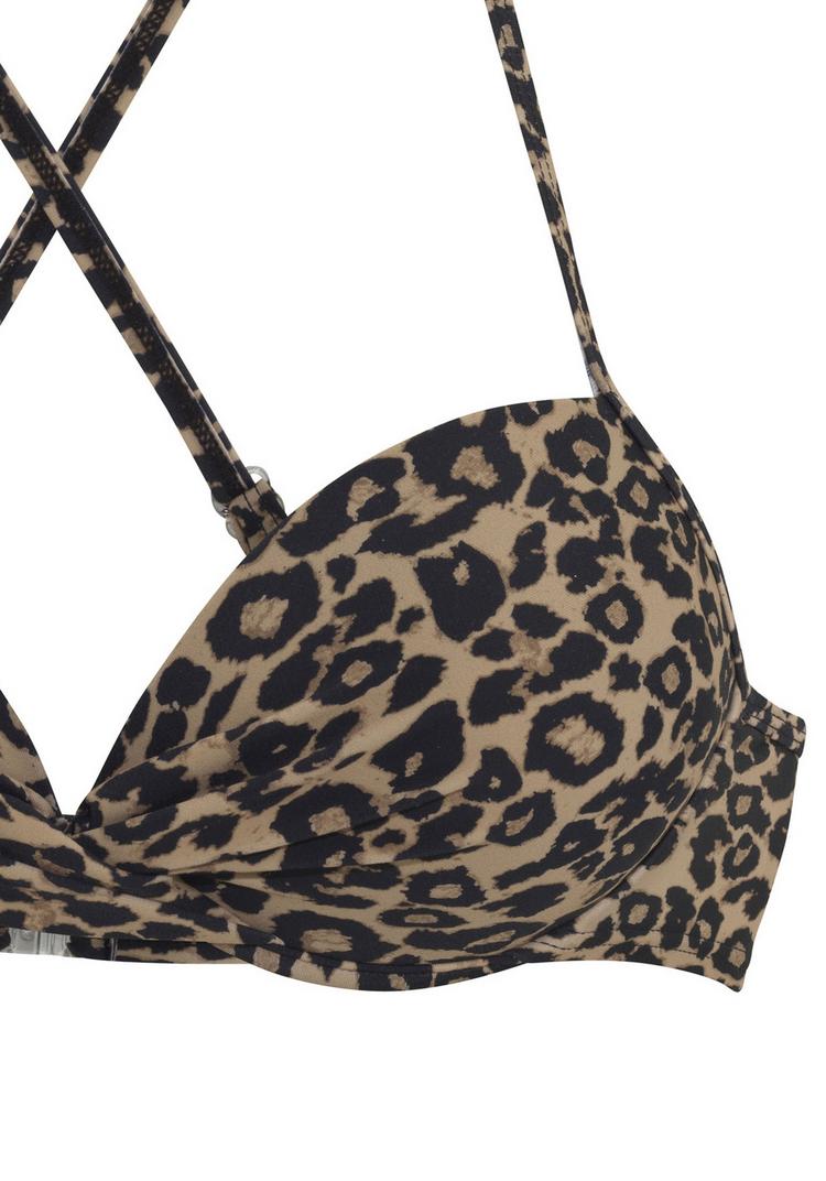 Vivance Vivance Push-Up-Bikini-Top Bikini Oberteil Damen - schwarz nougat bedruckt - 1 | SportScheck