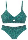 ELBSAND Bustier-Bikini Bikini Set Damen - petrol bedruckt