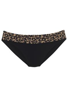 Vivance Bikini-Hose Bikini Hose Damen schwarz nougat bedruckt
