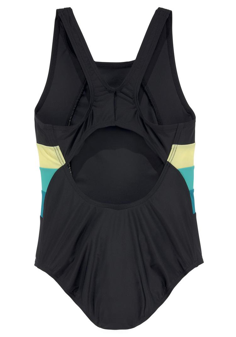 Bench Bench Badeanzug Badeanzug Damen - schwarz-t&uuml;rkis-gelb - 0 | SportScheck