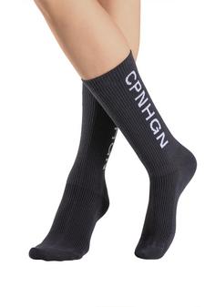 Rückansicht von Copenhagen Studios Tennissocken Sportsocken anthrazit hell blau rosa