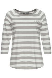 ELBSAND 3/4-Arm-Shirt Longshirt Damen - creme-taupe gestreift