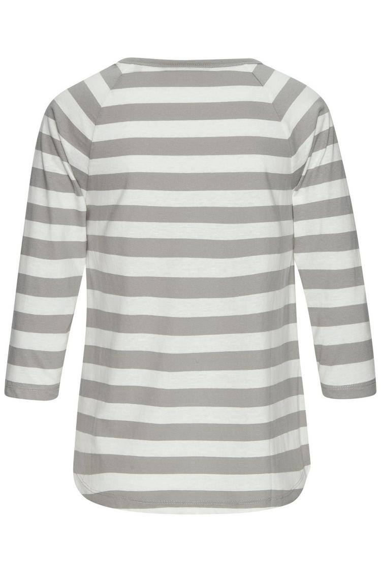 ELBSAND ELBSAND 3/4-Arm-Shirt Longshirt Damen - creme-taupe gestreift - 0 | SportScheck