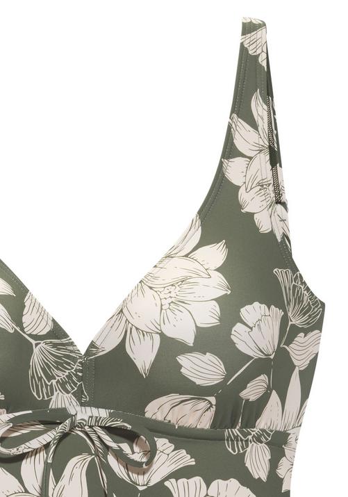 Rückansicht von S.OLIVER B&uuml;gel-Tankini-Top Tankini Oberteil Damen oliv-creme