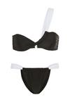LSCN by Lascana Bandeau-Bikini Bikini Set Damen - schwarz-wei&szlig;