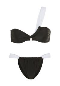 LSCN by Lascana Bandeau-Bikini Bikini Set Damen - schwarz-wei&szlig;