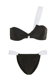 LSCN by Lascana Bandeau-Bikini Bikini Set Damen schwarz-weiß