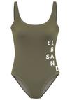 ELBSAND Badeanzug Badeanzug Damen - olive