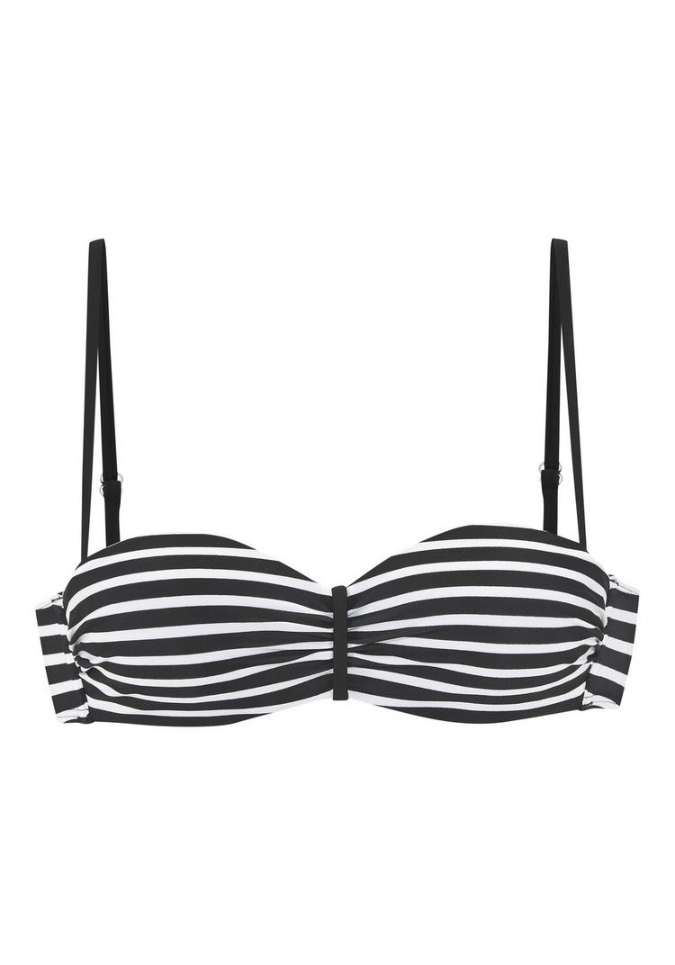 VENICE BEACH VENICE BEACH Bandeau-Bikini-Top Bikini Oberteil Damen - schwarz-wei&szlig; - 2 | SportScheck