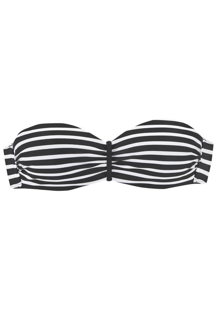 VENICE BEACH VENICE BEACH Bandeau-Bikini-Top Bikini Oberteil Damen - schwarz-wei&szlig; - 6 | SportScheck