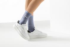 Rückansicht von Copenhagen Studios Basicsocken Freizeitsocken Damen anthrazit -rosa hell blau