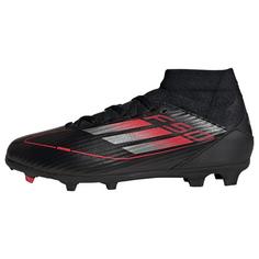 adidas F50 League Mid FG/MG Kids Fußballschuh Fußballschuhe Kinder Core Black / Iron Metallic / Lucid Red