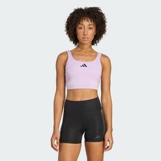 Rückansicht von adidas Power Light Support BH Tank Funktionstank Damen Powder Plum