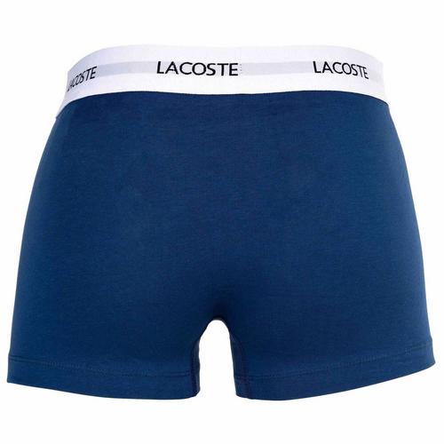 Rückansicht von Lacoste Boxershort Hipster Herren Rot/Blau/Schwarz