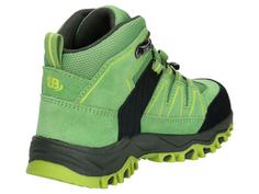 Rückansicht von Brütting Outdoorschuh Wanderschuhe Kinder grün/schwarz/lemon