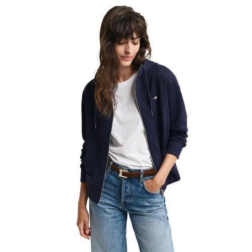 Rückansicht von GANT Sweatjacke Sweatjacke Damen Blau