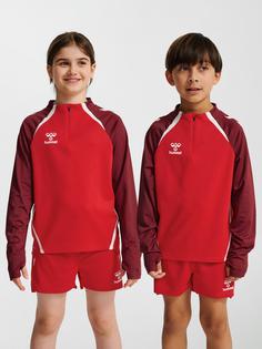 Rückansicht von hummel Funktionssweatshirt Kinder TRUE RED/MAROON