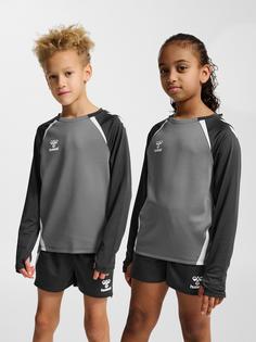 Rückansicht von hummel Funktionssweatshirt Kinder STEEL GRAY/ASPHALT