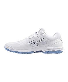 Rückansicht von Mizuno Weiß Hallenschuhe Herren weiss