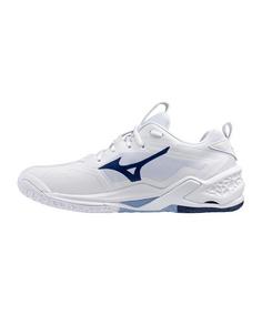 Rückansicht von Mizuno Weiß Hallenschuhe Herren weiss