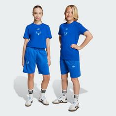 Rückansicht von adidas Messi Kids Shorts Funktionsshorts Kinder Royal Blue