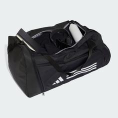 Rückansicht von adidas Essentials 3-Streifen Duffelbag L Reisetasche Black / White