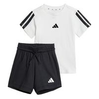 adidas Essentials Kids T-Shirt-Set Trainingsanzug Kinder - White / Black