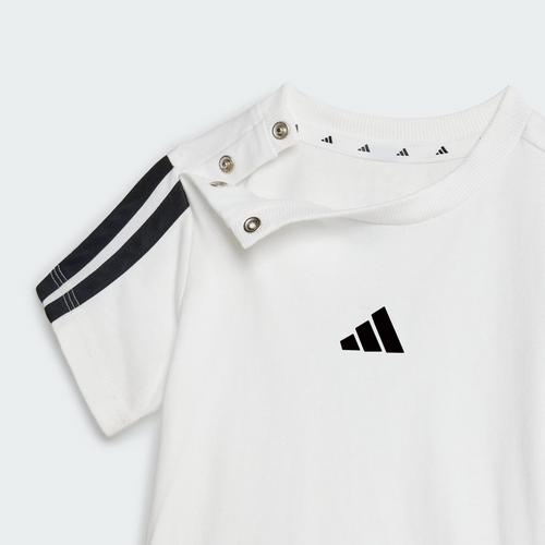 Rückansicht von adidas Essentials Kids T-Shirt-Set Trainingsanzug Kinder White / Black