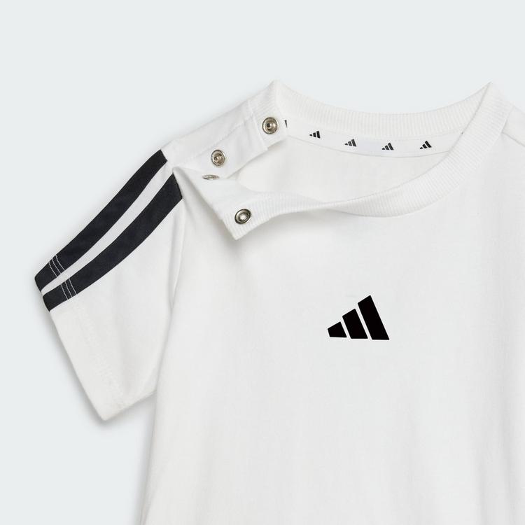 adidas adidas Essentials Kids T-Shirt-Set Trainingsanzug Kinder - White / Black - 0 | SportScheck