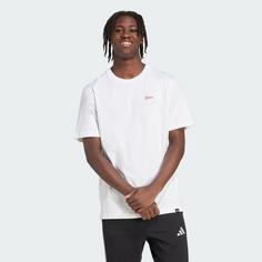 Rückansicht von adidas Graphic T-Shirt mit Wimpelmotiv T-Shirt Herren White