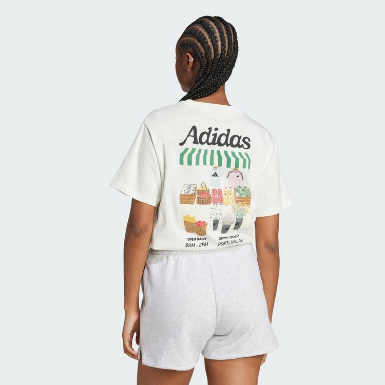 adidas adidas Farmers Market Graphic T-Shirt T-Shirt Damen - Off White - 1 | SportScheck