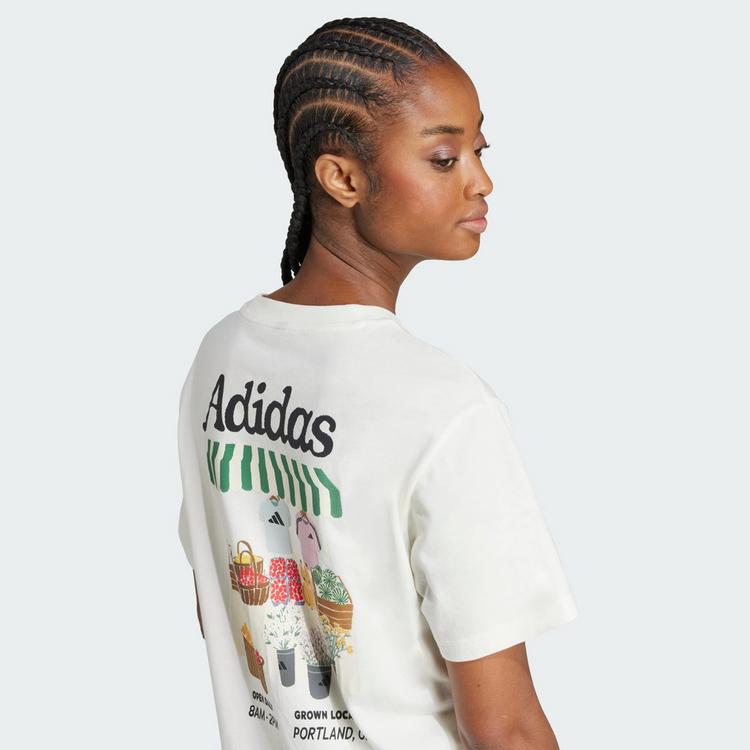 adidas adidas Farmers Market Graphic T-Shirt T-Shirt Damen - Off White - 1 | SportScheck