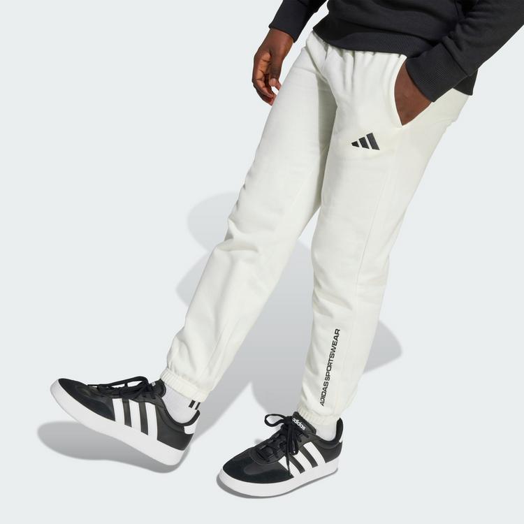 adidas adidas adidas Slogan Fleece-Hose Stoffhose Kinder - Off White - 0 | SportScheck