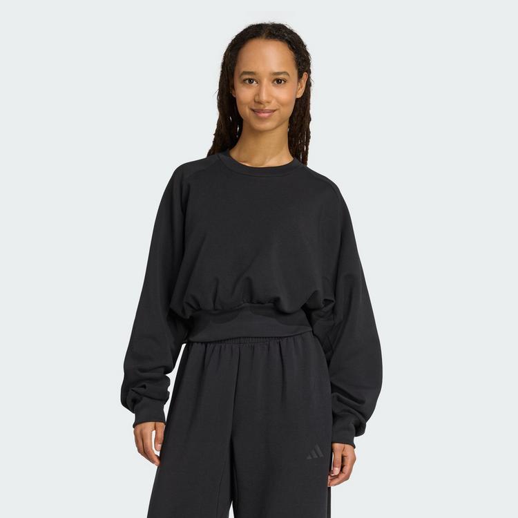 adidas adidas Soft Lux Sweatshirt, locker geschnitten Sweatshirt Damen - Black - 0 | SportScheck