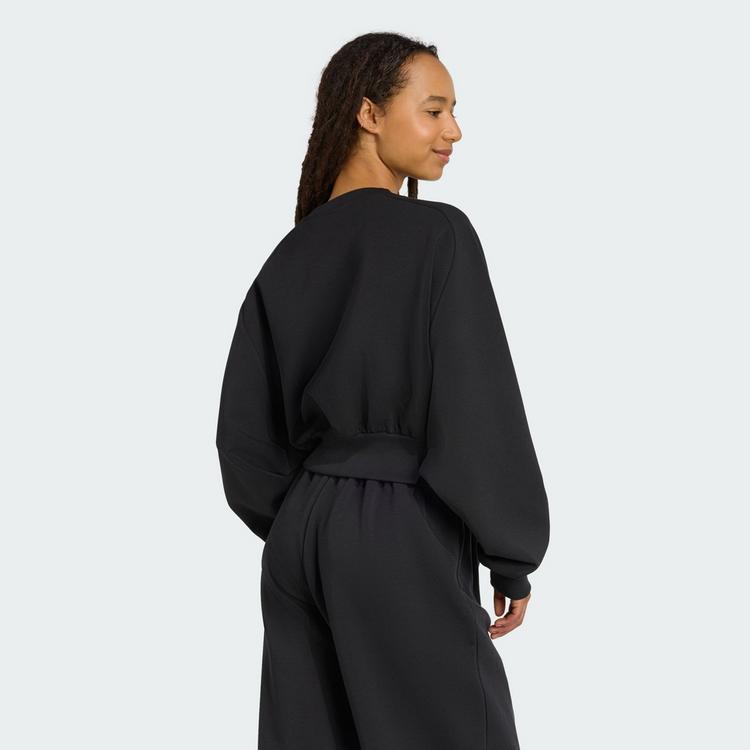 adidas adidas Soft Lux Sweatshirt, locker geschnitten Sweatshirt Damen - Black - 1 | SportScheck
