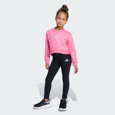 Rückansicht von adidas Little Girls Everyday Glam Set Kinder Trainingsanzug Kinder Pink Fusion / Silver Metallic