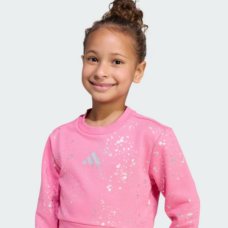 adidas adidas Little Girls Everyday Glam Set Kinder Trainingsanzug Kinder - Pink Fusion / Silver Metallic - 0 | SportScheck