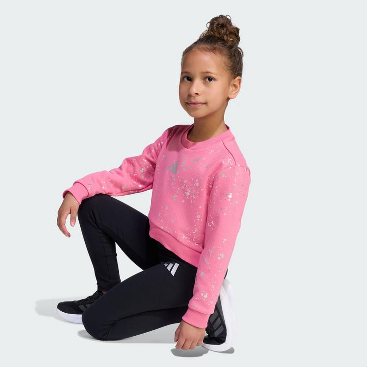 adidas adidas Little Girls Everyday Glam Set Kinder Trainingsanzug Kinder - Pink Fusion / Silver Metallic - 1 | SportScheck