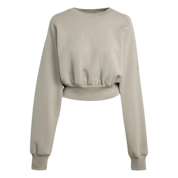 adidas adidas Soft Lux Sweatshirt, locker geschnitten Sweatshirt Damen - Silver Pebble - 0 | SportScheck