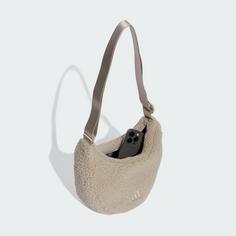 Rückansicht von adidas Klassische winterfeste Schultertasche Umhängetasche Beige / Chalk White