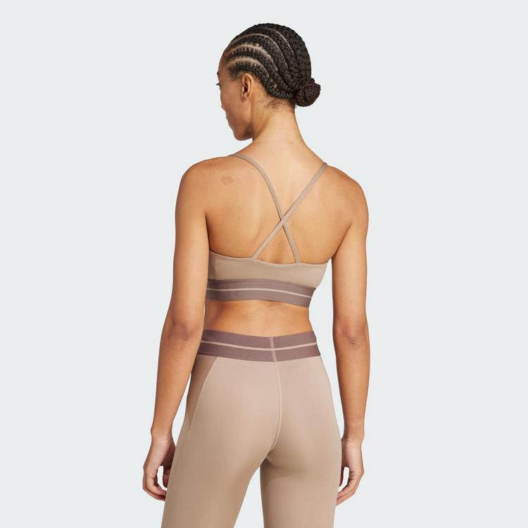 adidas adidas Hyperglam Rib Sport-BH BH Damen - Chalky Brown / Earth Strata - 1 | SportScheck
