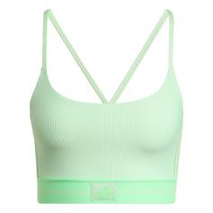 adidas Hyperglam Rib Sport-BH Sport-BH Damen Semi Green Spark / Lime Burst