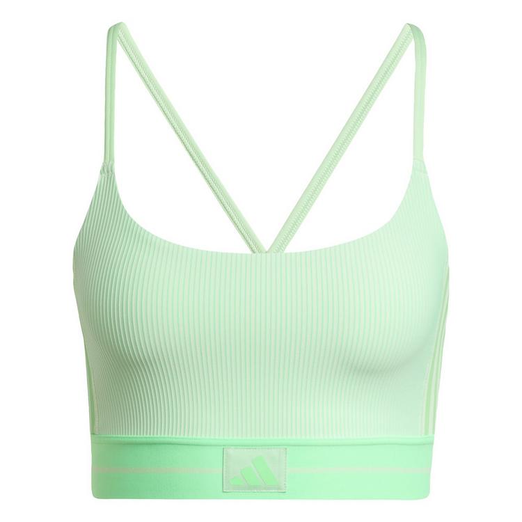 adidas adidas Hyperglam Rib Sport-BH BH Damen - Semi Green Spark / Lime Burst - 0 | SportScheck