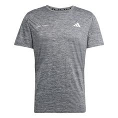 adidas Own The Run Melange T-Shirt Funktionsshirt Herren Black / Grey Three Mel