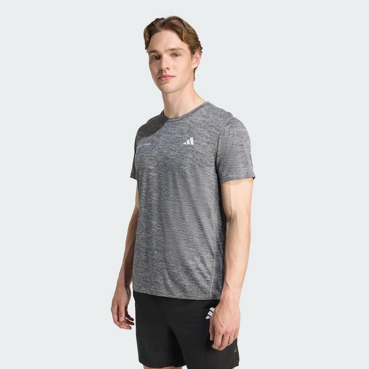 adidas adidas Own The Run Melange T-Shirt Funktionsshirt Herren - Black / Grey Three Mel - 0 | SportScheck