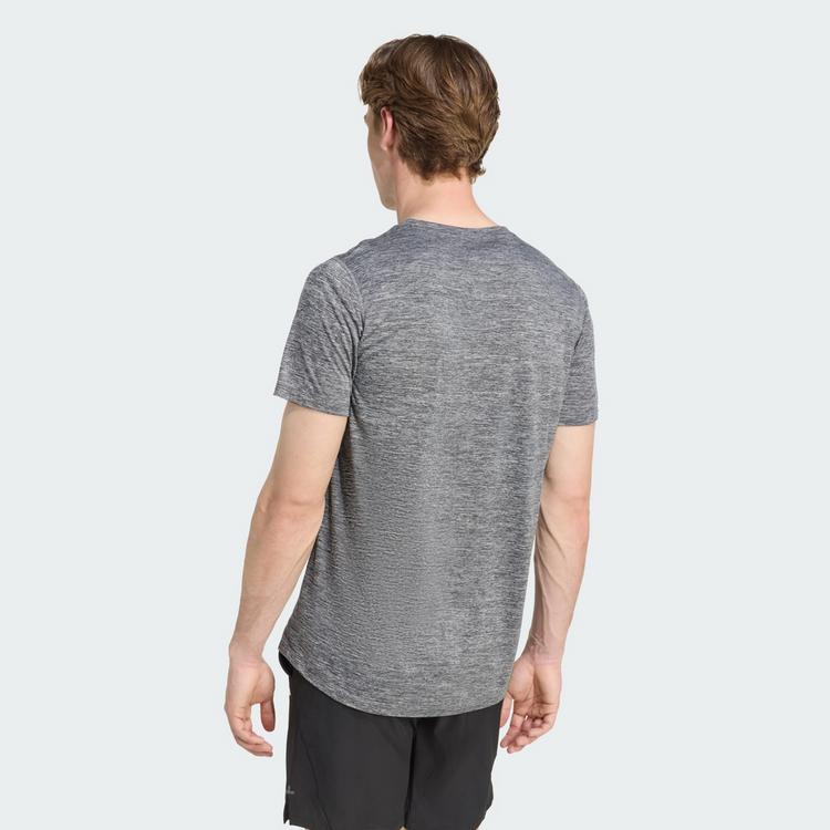 adidas adidas Own The Run Melange T-Shirt Funktionsshirt Herren - Black / Grey Three Mel - 1 | SportScheck
