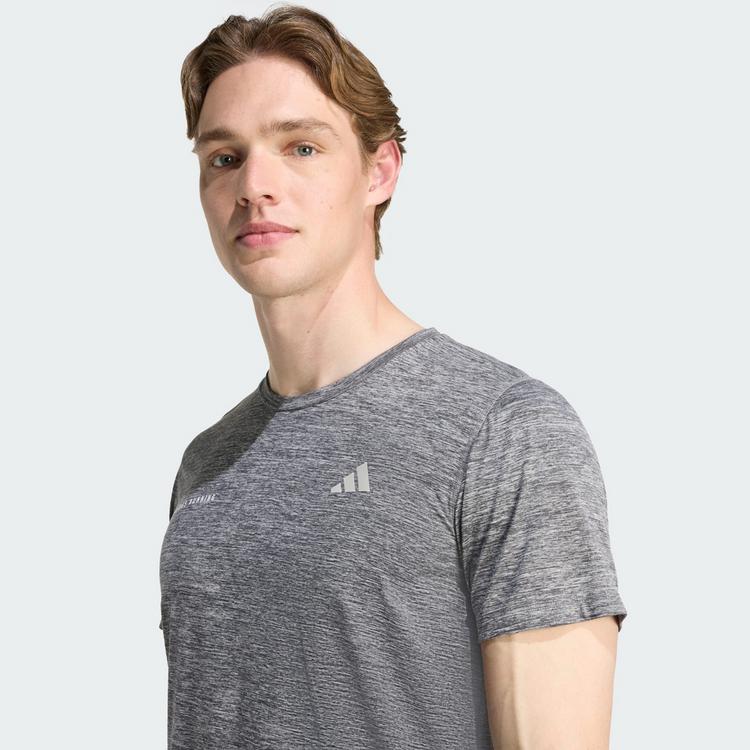 adidas adidas Own The Run Melange T-Shirt Funktionsshirt Herren - Black / Grey Three Mel - 0 | SportScheck