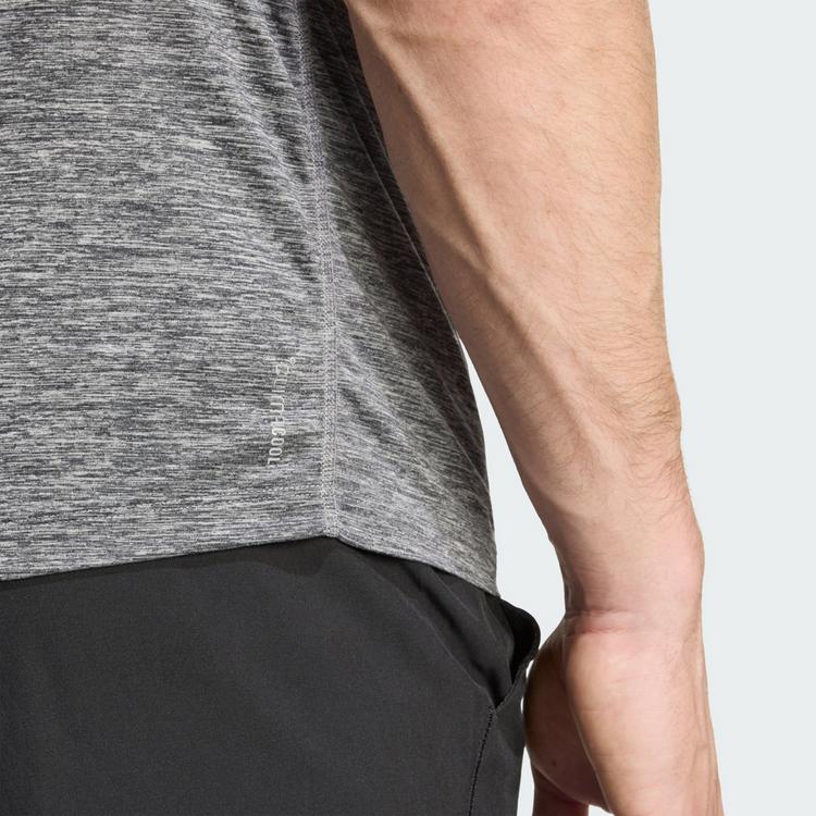 adidas adidas Own The Run Melange T-Shirt Funktionsshirt Herren - Black / Grey Three Mel - 1 | SportScheck